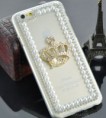 CAPA ACRILICA COROA E STRASS IPHONE 5 5S 6 6S
